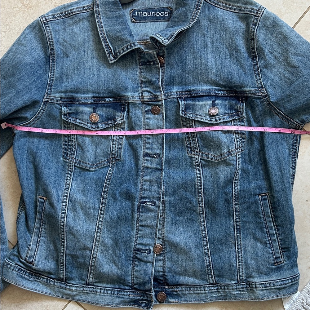 Maurices Blue Denim Jacket size 0/0X/12/L - Picture 10 of 10